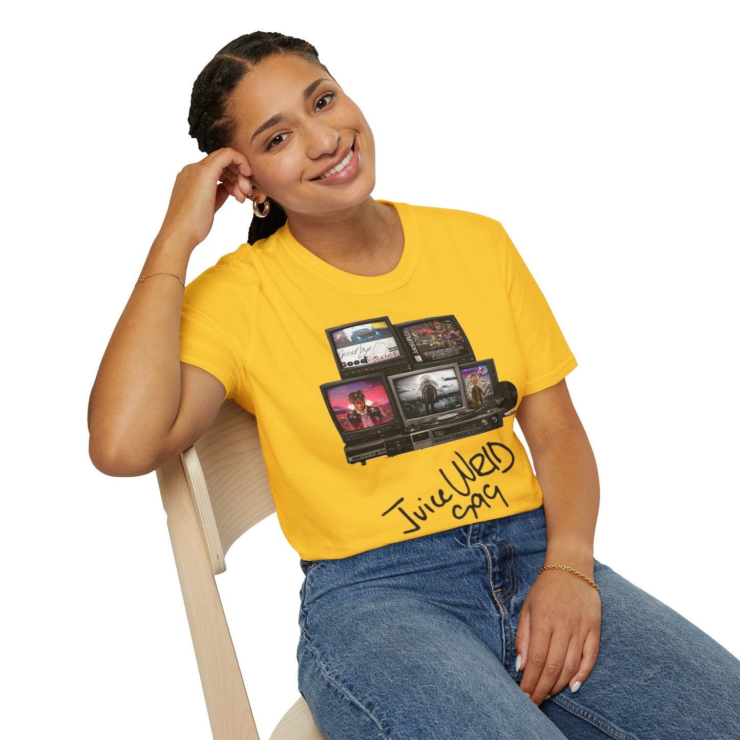 Juice Wrld Retro TV Stack Collage T-Shirt