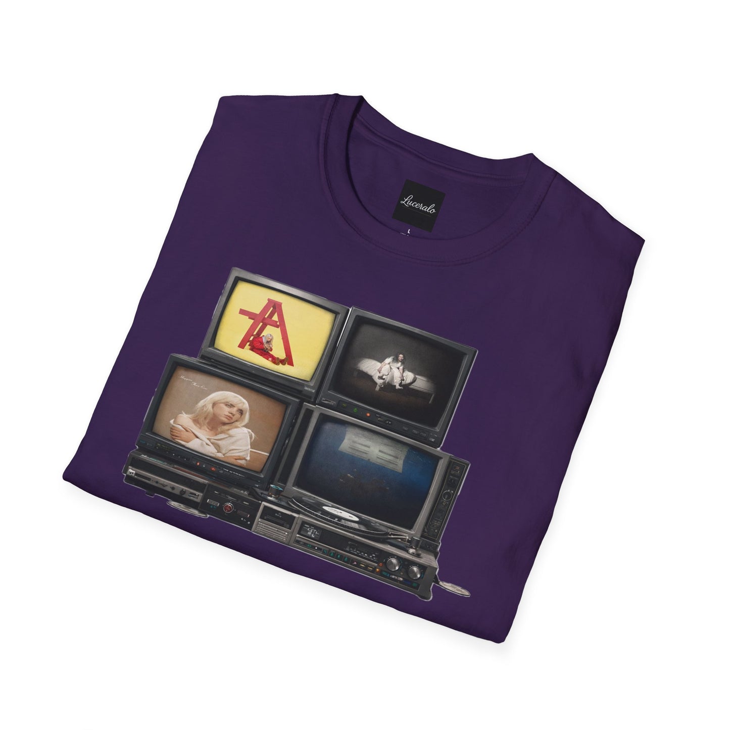 Alt Pop Retro TV Stack Collage T-Shirt