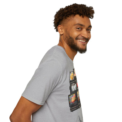 Radiohead Retro TV Stack Collage T-Shirt