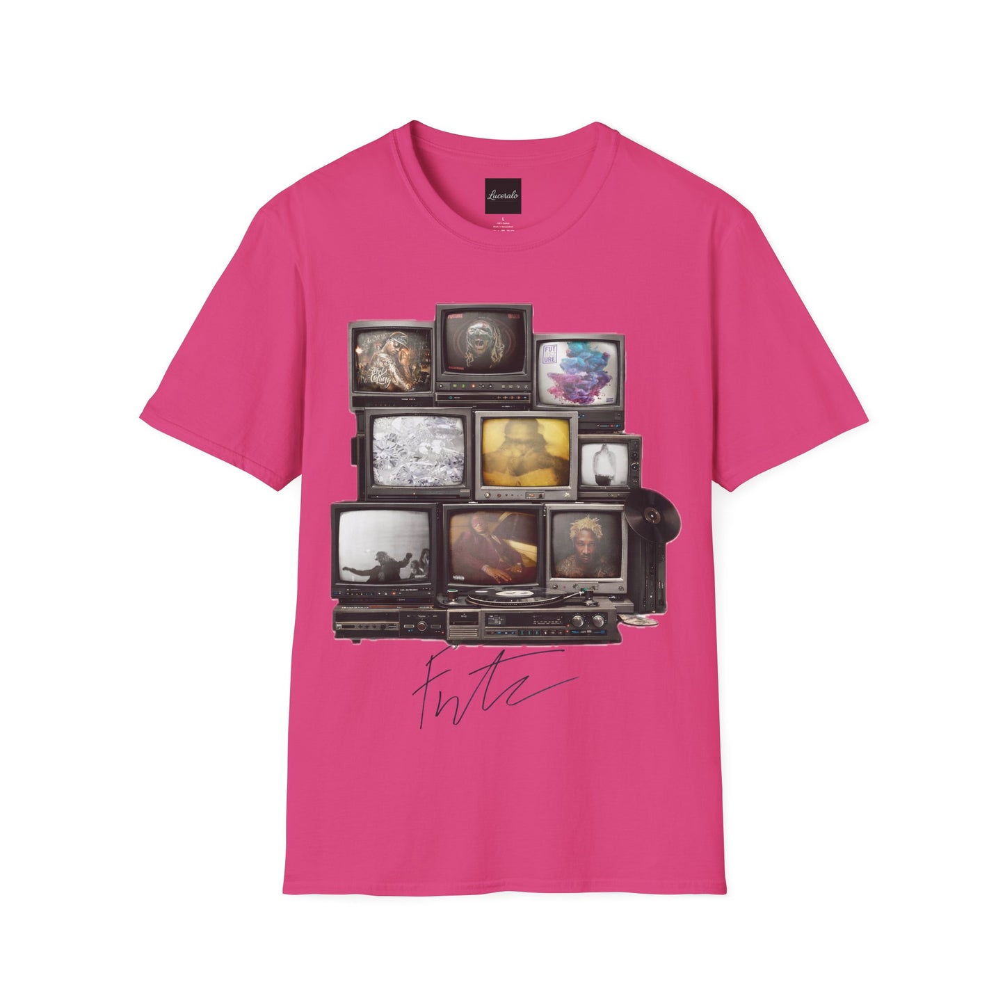 Future Retro TV Stack Collage T-Shirt