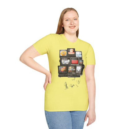 Radiohead Retro TV Stack Collage T-Shirt
