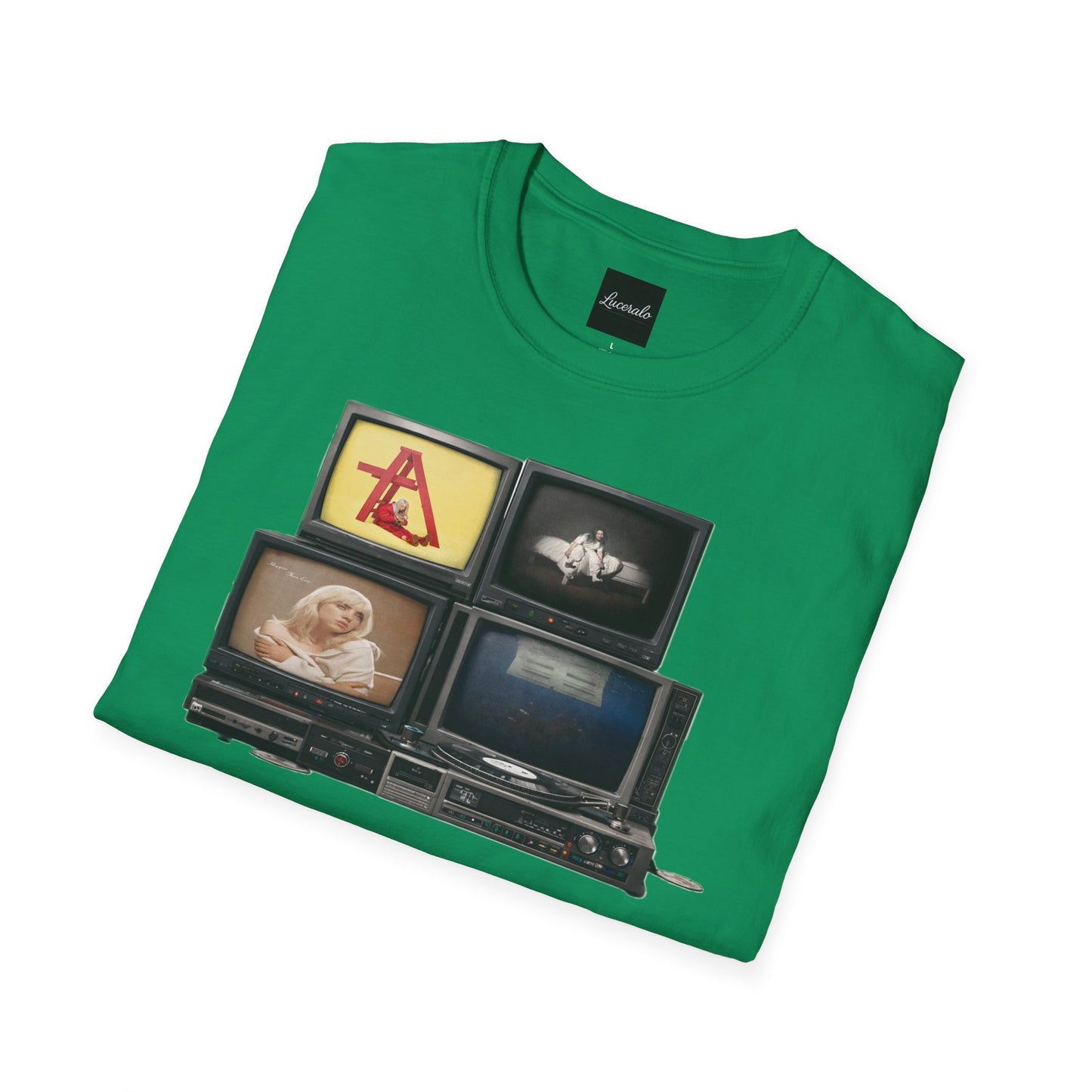 Alt Pop Retro TV Stack Collage T-Shirt
