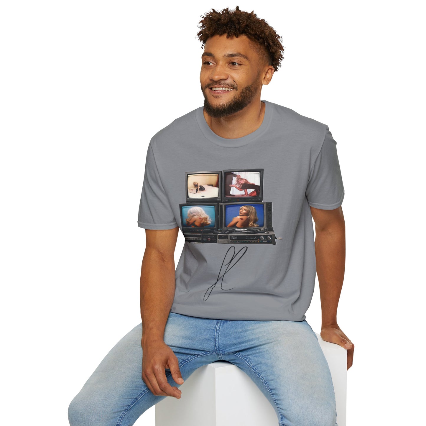 Espresso Era Retro TV Stack Collage T-Shirt