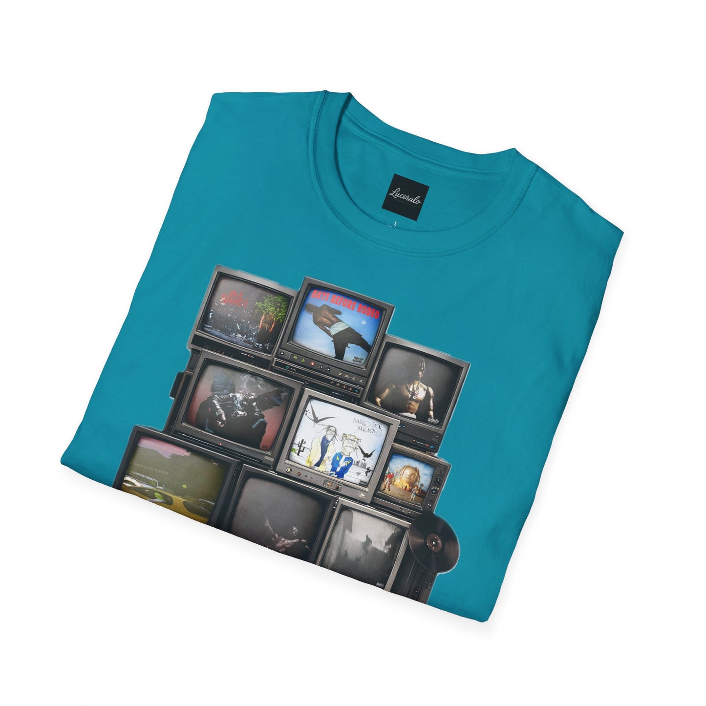 Travis Scott Retro TV Stack Collage T-Shirt