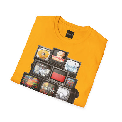 Radiohead Retro TV Stack Collage T-Shirt