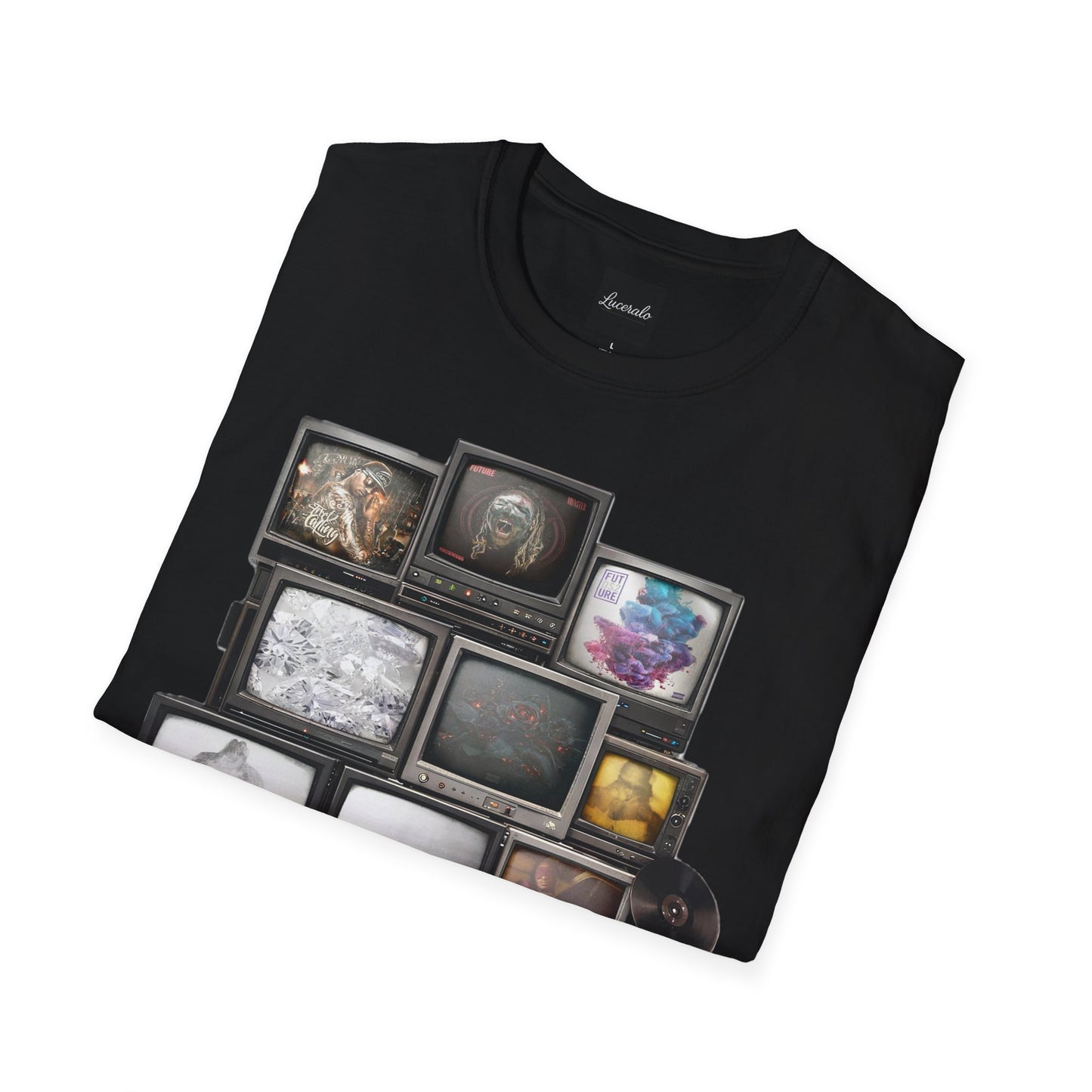 Future Retro TV Stack Collage T-Shirt