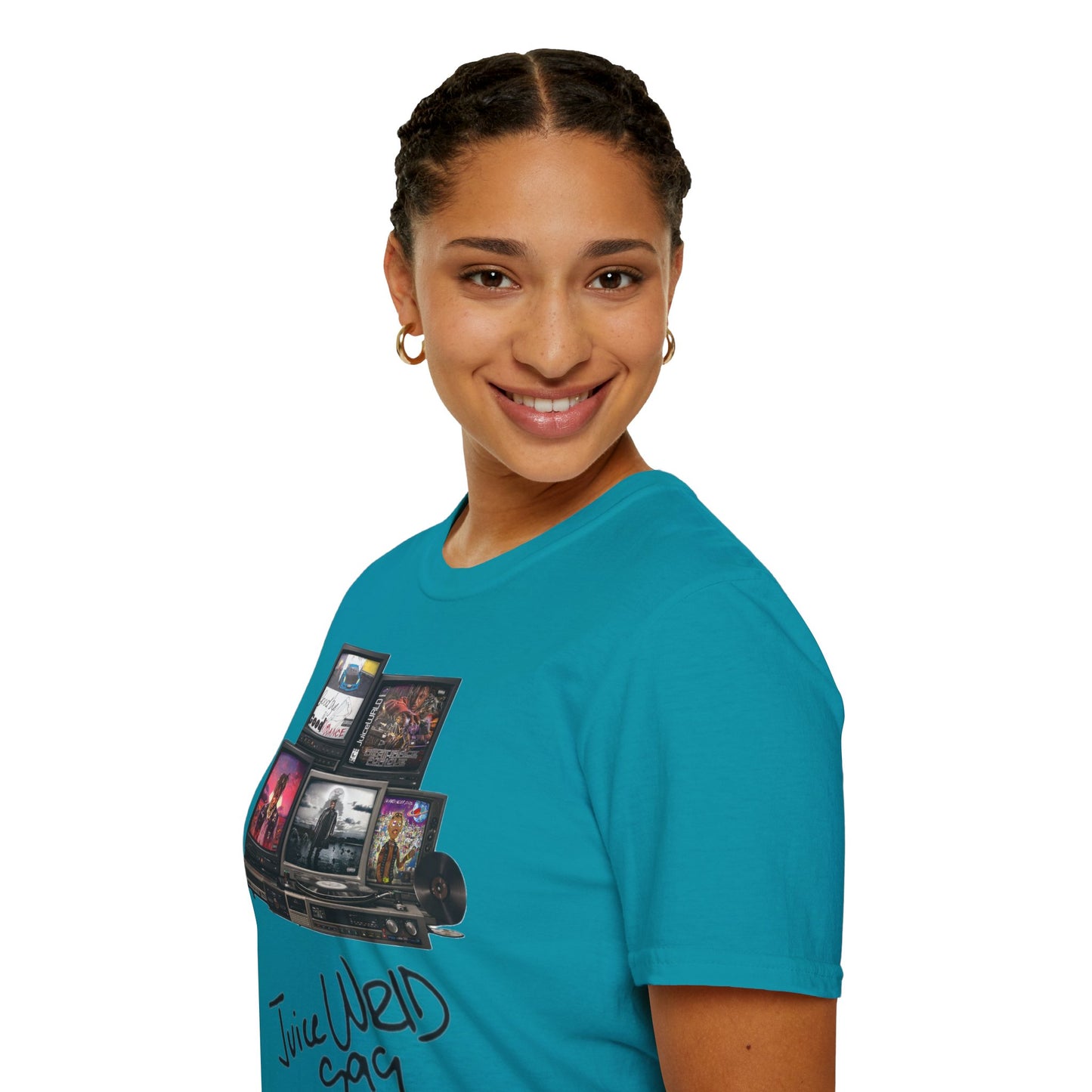 Juice Wrld Retro TV Stack Collage T-Shirt
