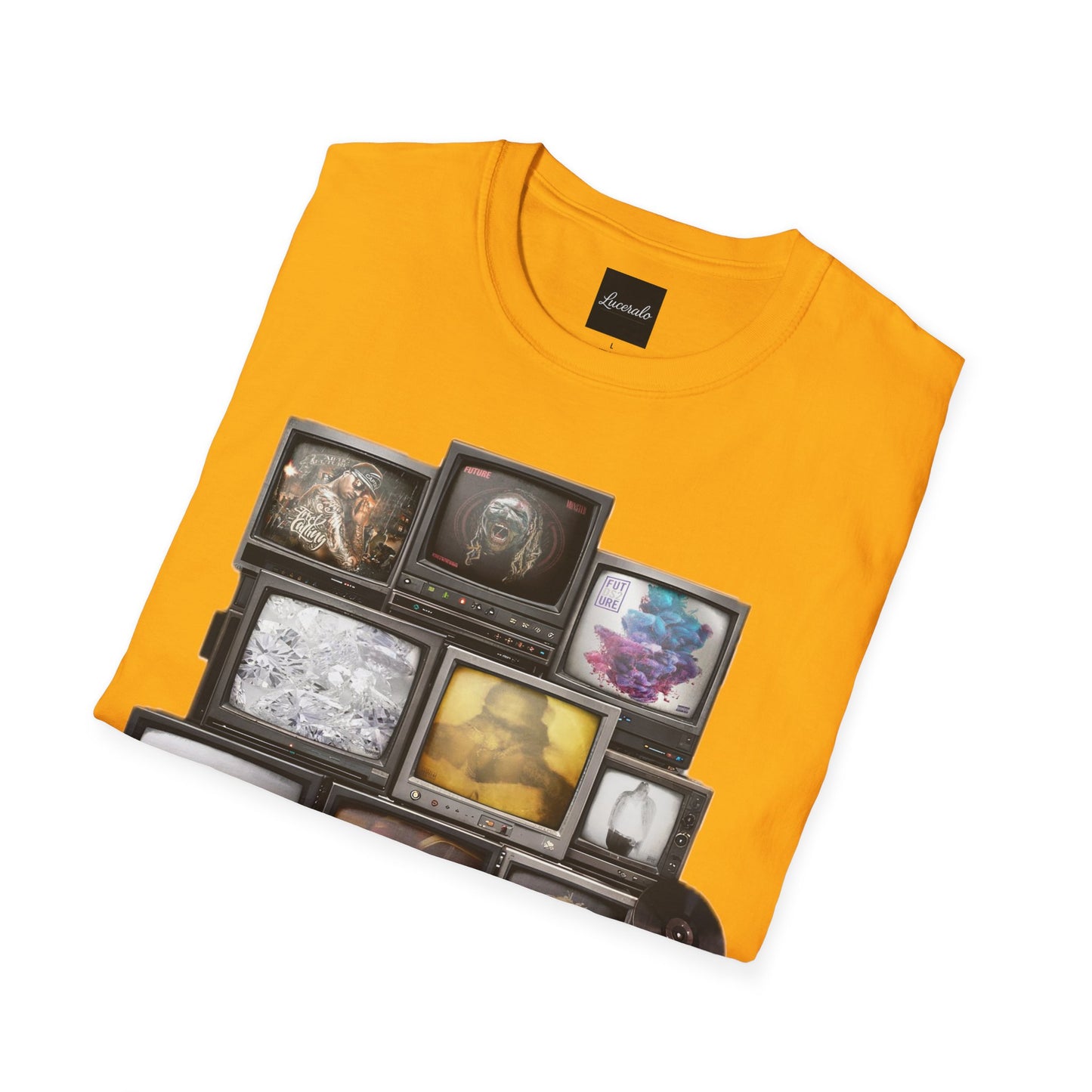 Future Retro TV Stack Collage T-Shirt