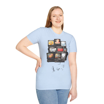 Radiohead Retro TV Stack Collage T-Shirt