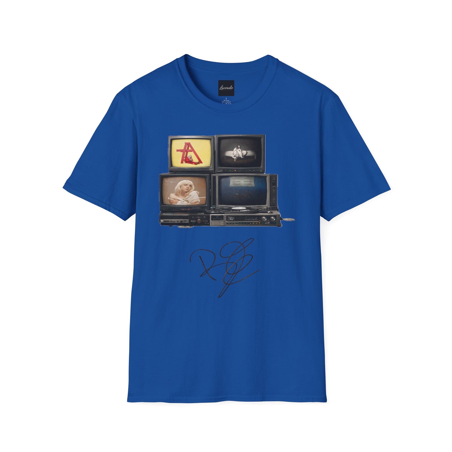 Alt Pop Retro TV Stack Collage T-Shirt