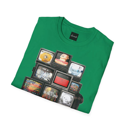 Radiohead Retro TV Stack Collage T-Shirt