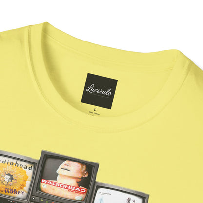 Radiohead Retro TV Stack Collage T-Shirt