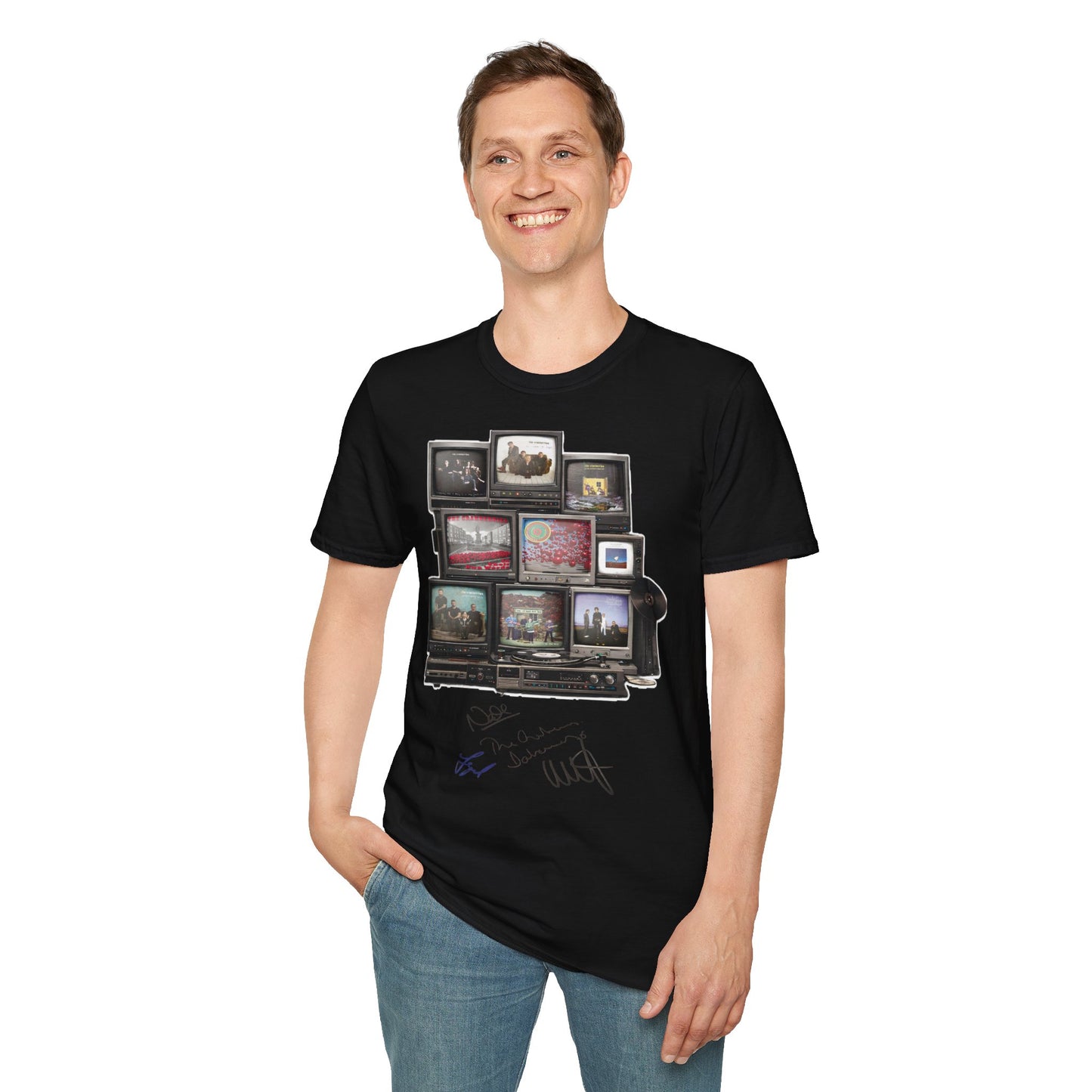 The Cranberries Retro Tv Stack Collage T-Shirt