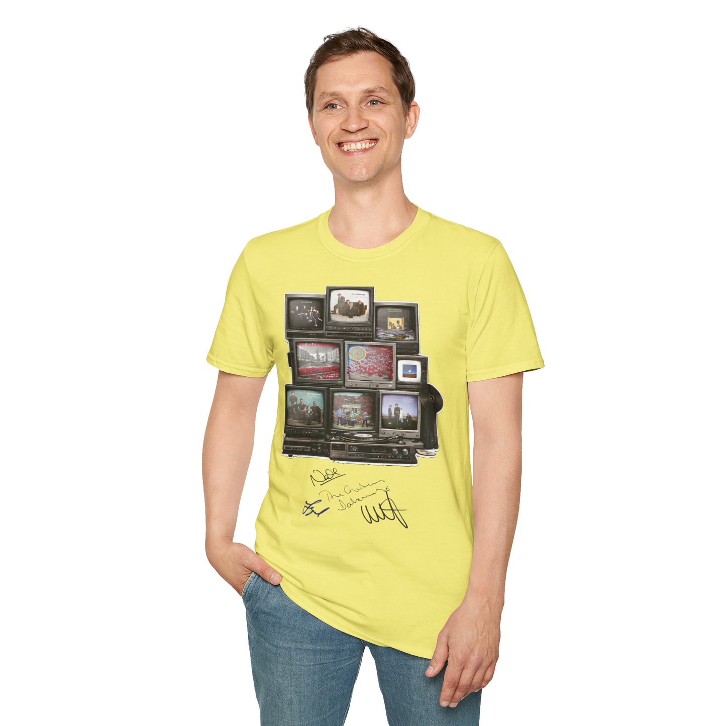The Cranberries Retro Tv Stack Collage T-Shirt