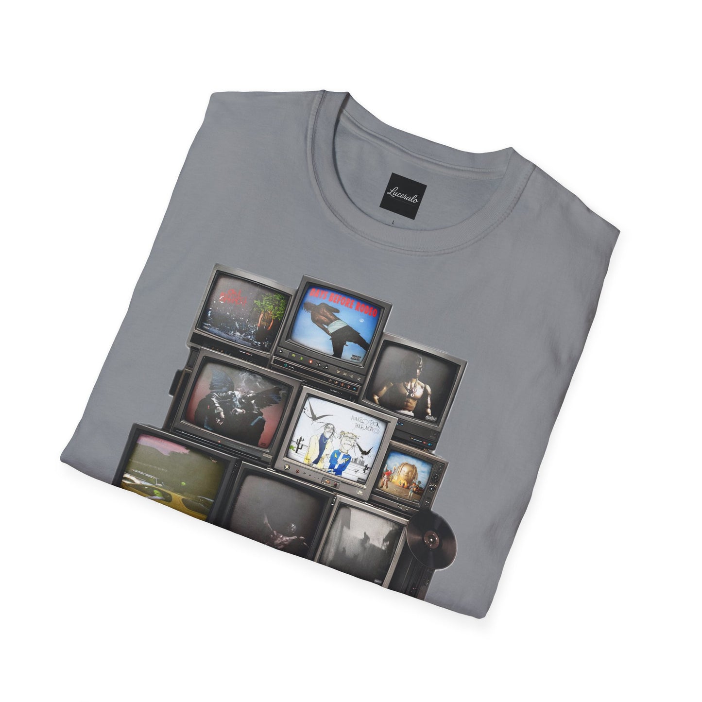 Travis Scott Retro TV Stack Collage T-Shirt