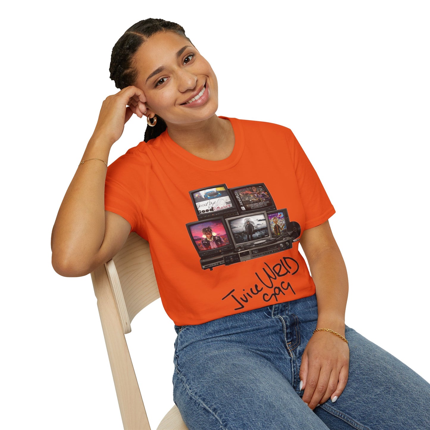 Juice Wrld Retro TV Stack Collage T-Shirt