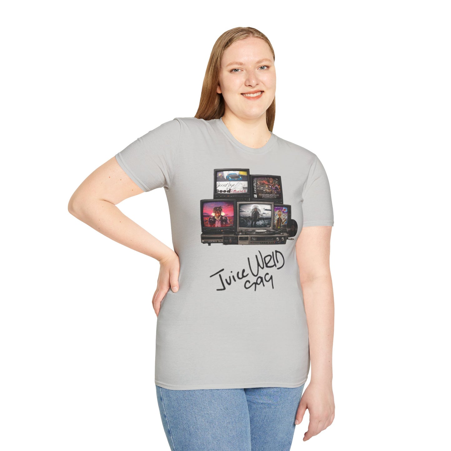 Juice Wrld Retro TV Stack Collage T-Shirt