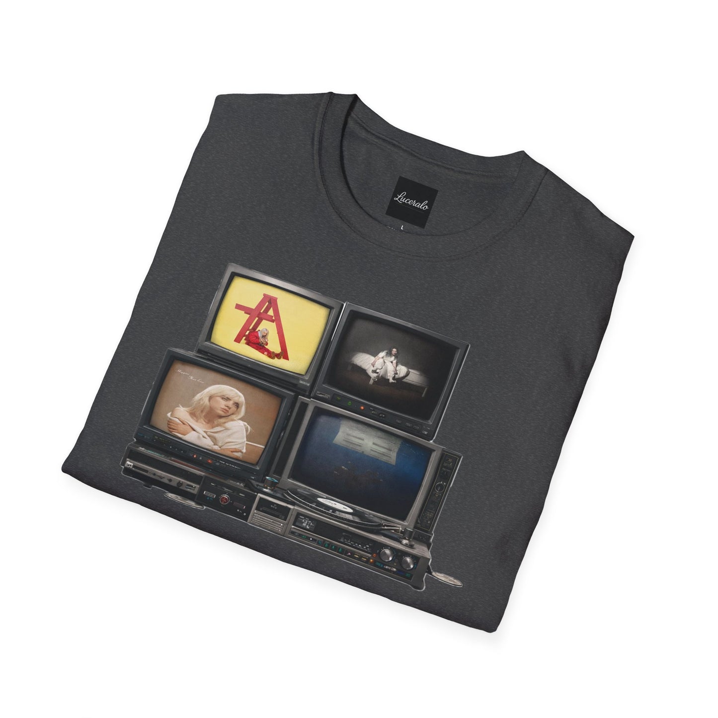 Alt Pop Retro TV Stack Collage T-Shirt