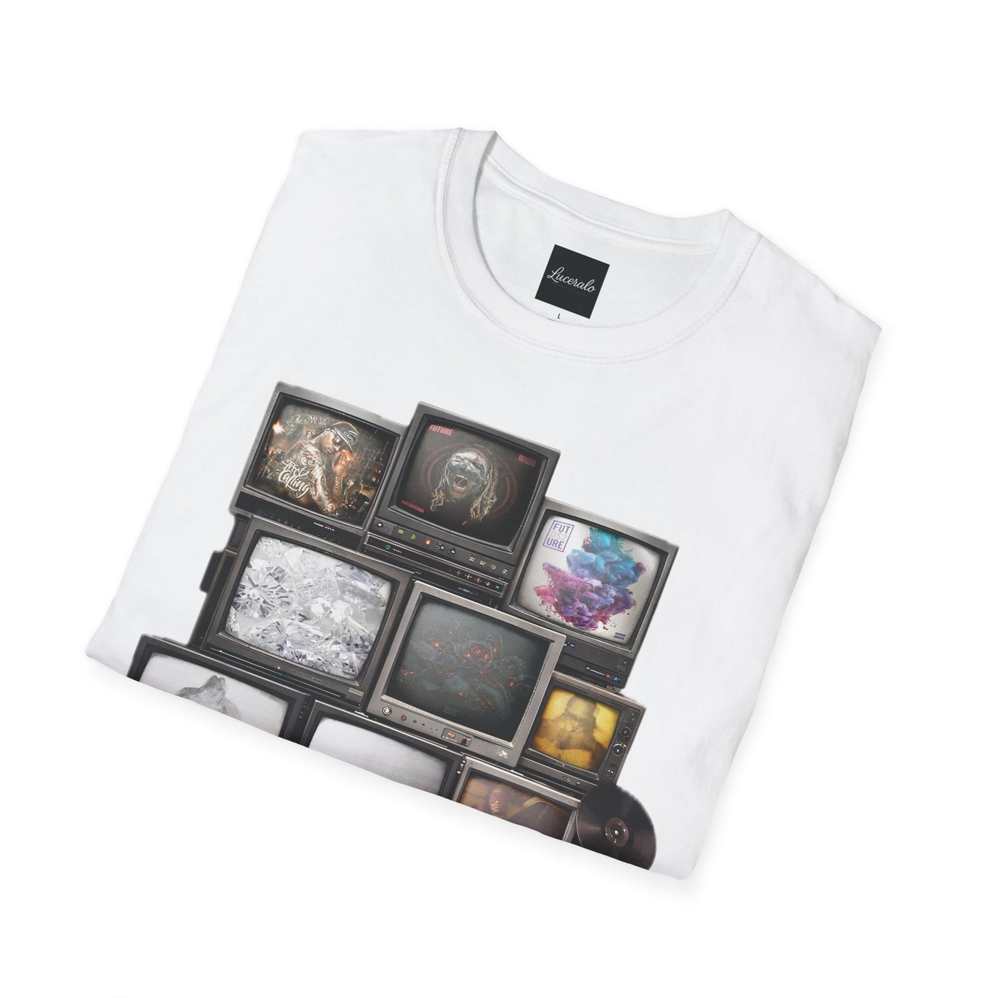 Future Retro TV Stack Collage T-Shirt