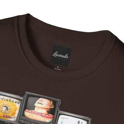 Radiohead Retro TV Stack Collage T-Shirt