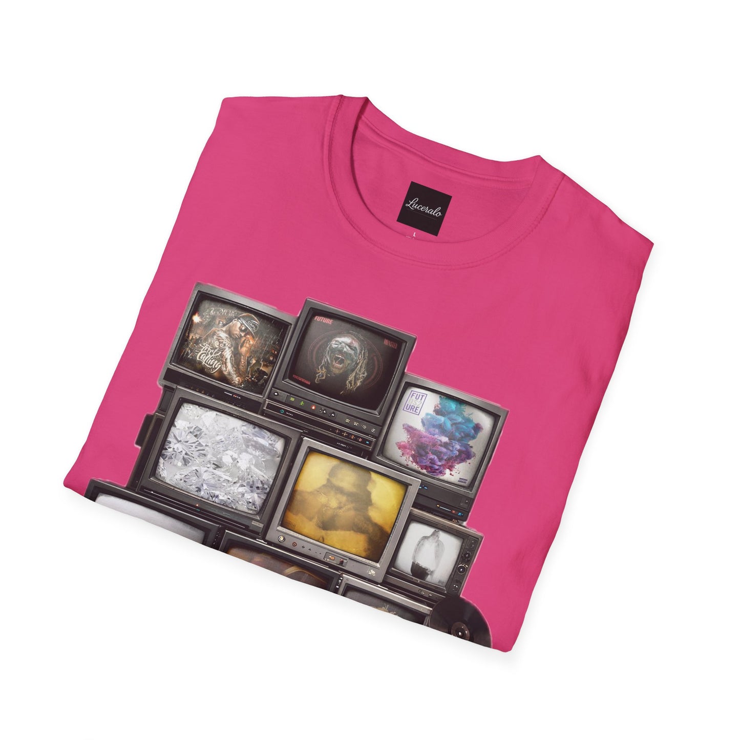 Future Retro TV Stack Collage T-Shirt