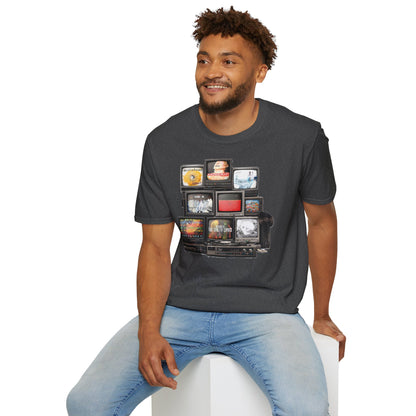 Radiohead Retro TV Stack Collage T-Shirt