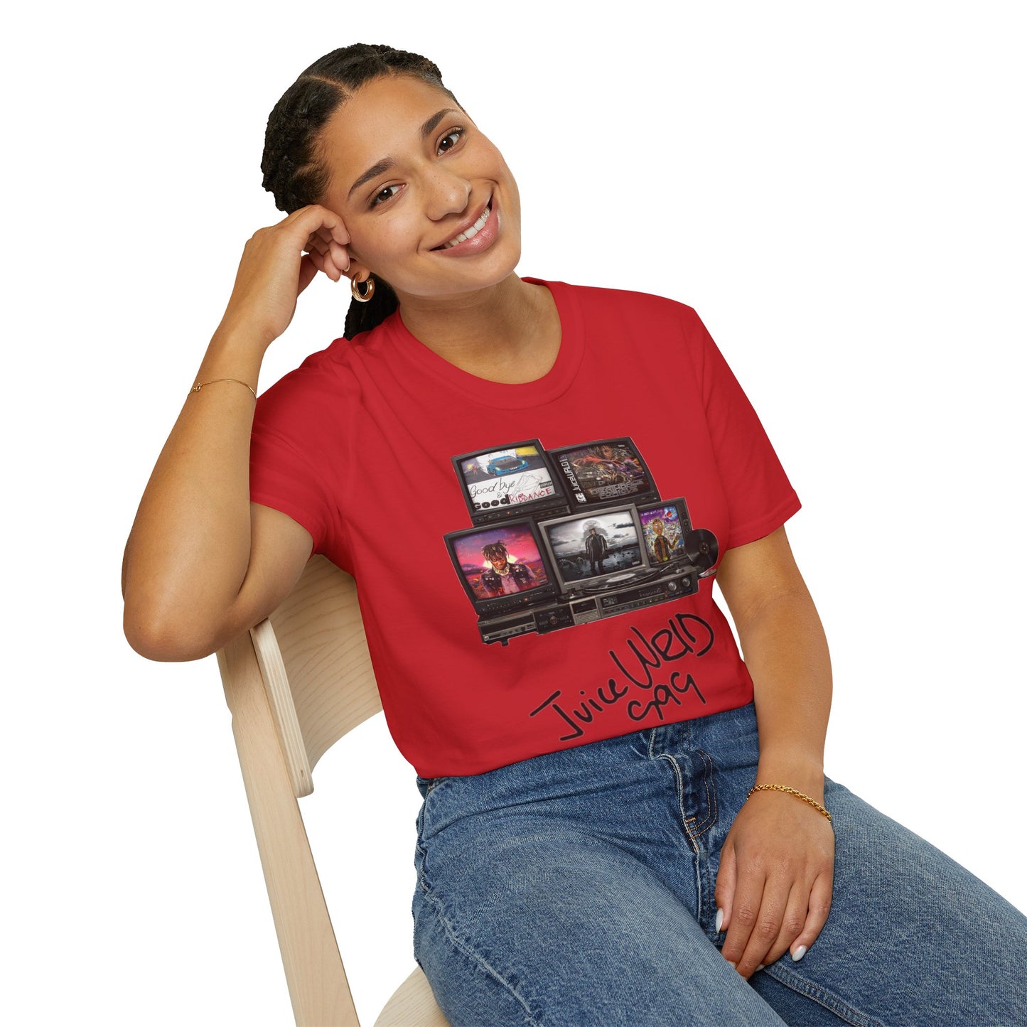 Juice Wrld Retro TV Stack Collage T-Shirt