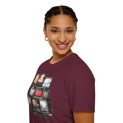 Radiohead Retro TV Stack Collage T-Shirt