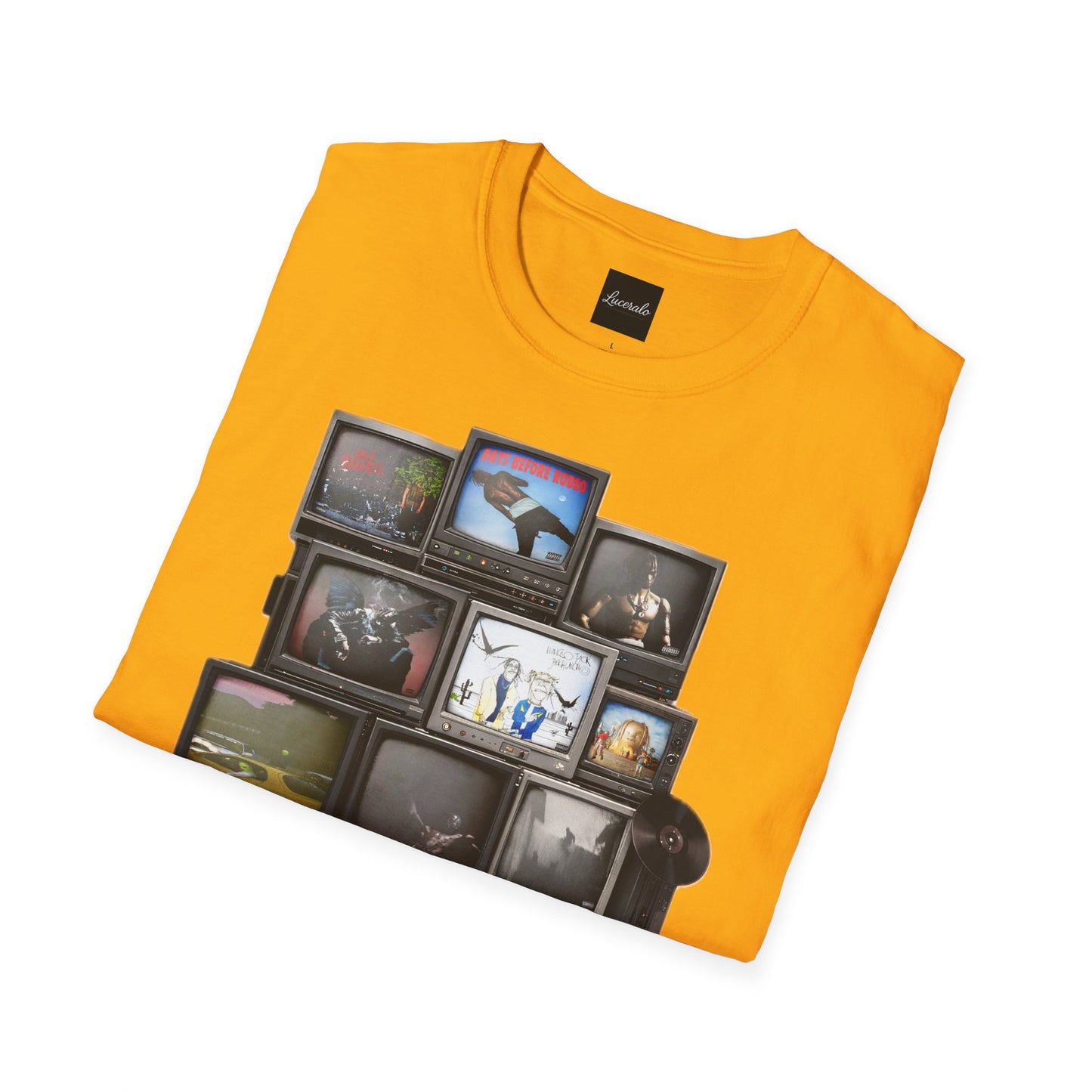 Travis Scott Retro TV Stack Collage T-Shirt