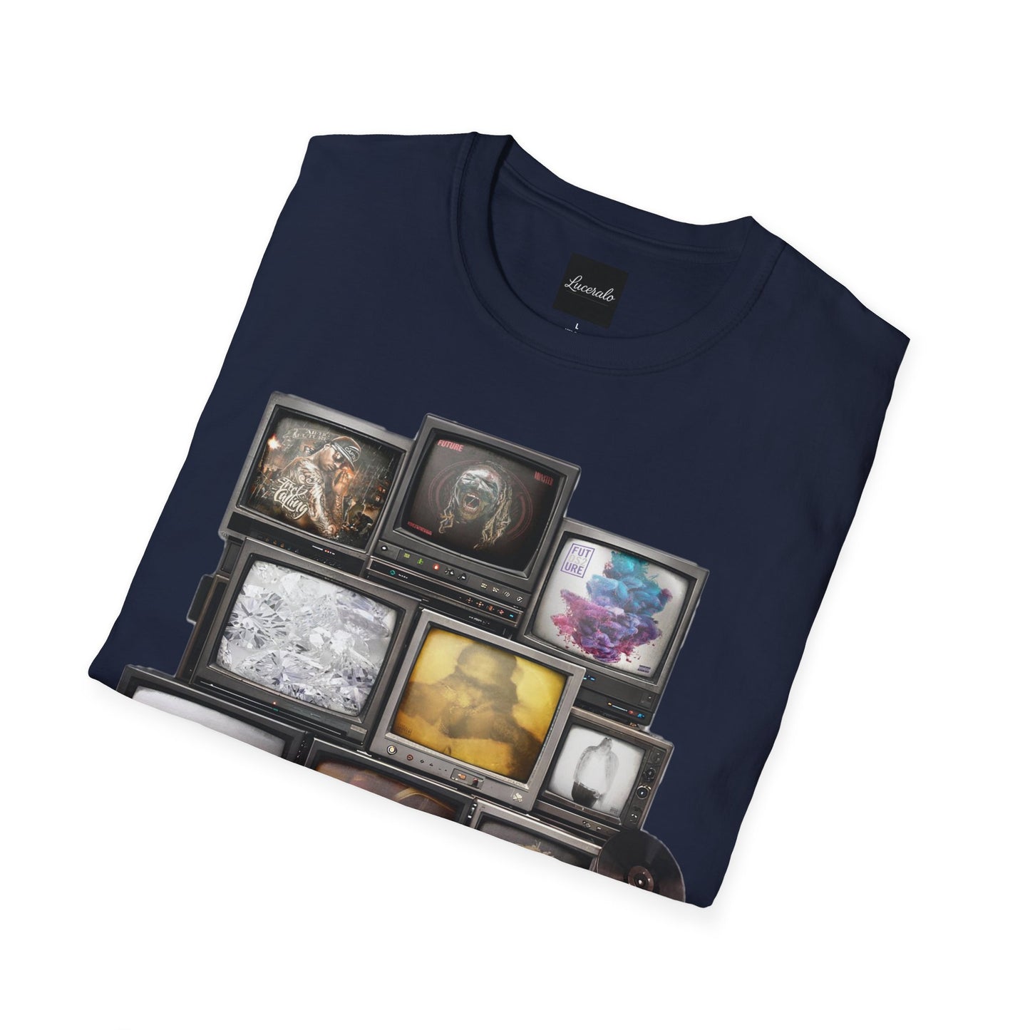 Future Retro TV Stack Collage T-Shirt