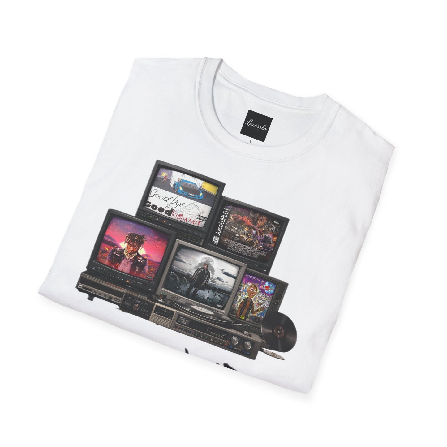 Juice Wrld Retro TV Stack Collage T-Shirt