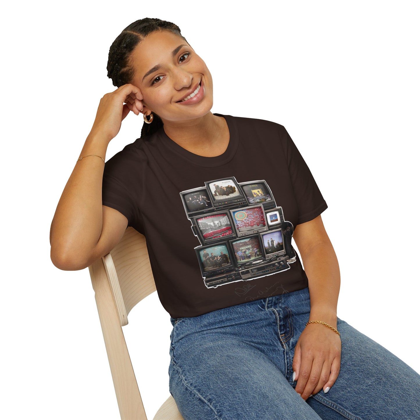 The Cranberries Retro Tv Stack Collage T-Shirt