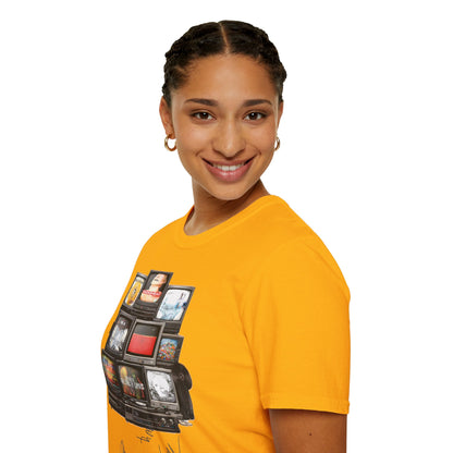 Radiohead Retro TV Stack Collage T-Shirt