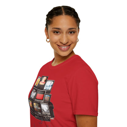 Radiohead Retro TV Stack Collage T-Shirt