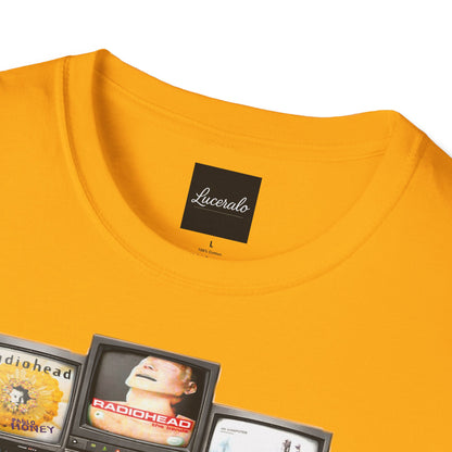 Radiohead Retro TV Stack Collage T-Shirt