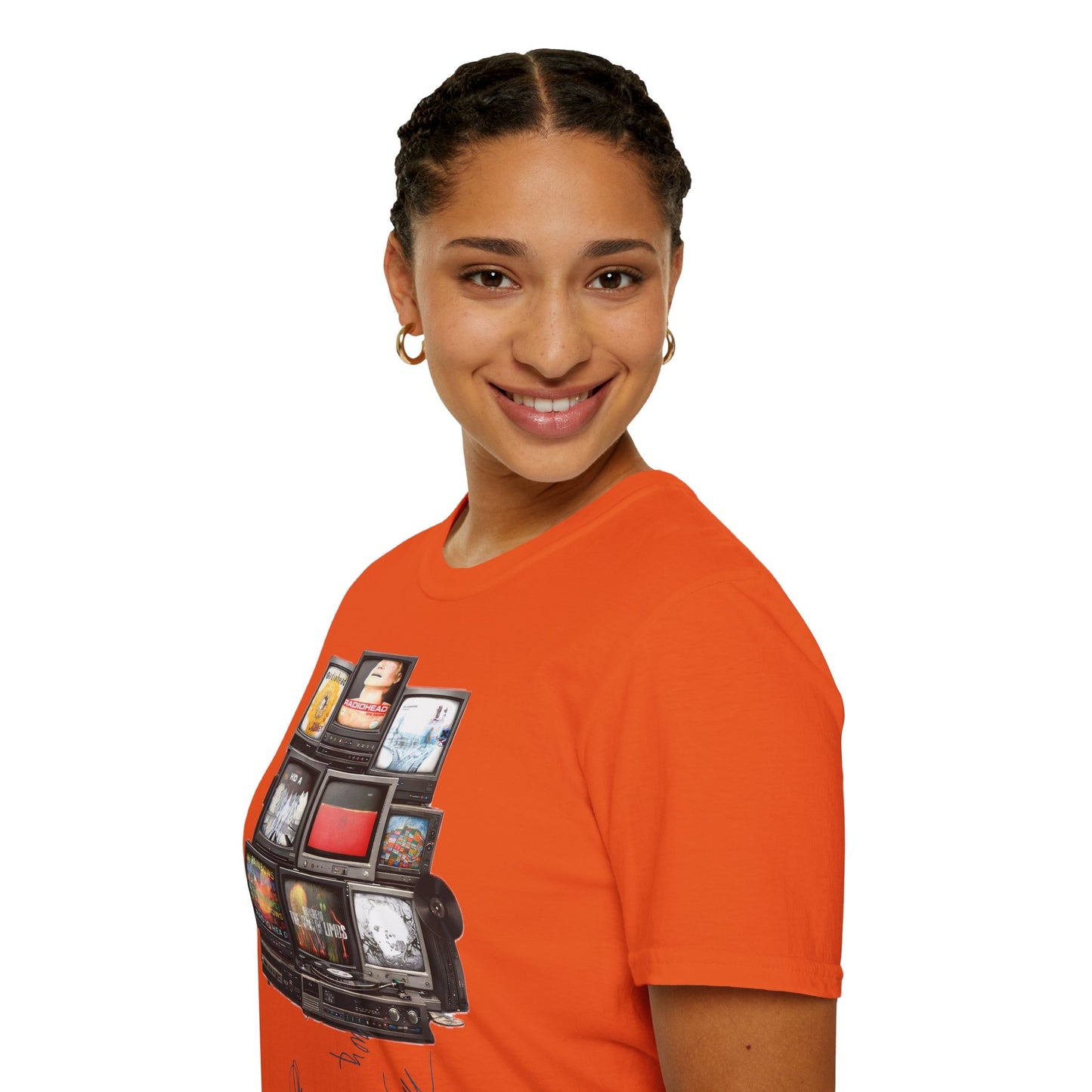 Radiohead Retro TV Stack Collage T-Shirt