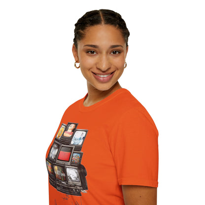 Radiohead Retro TV Stack Collage T-Shirt