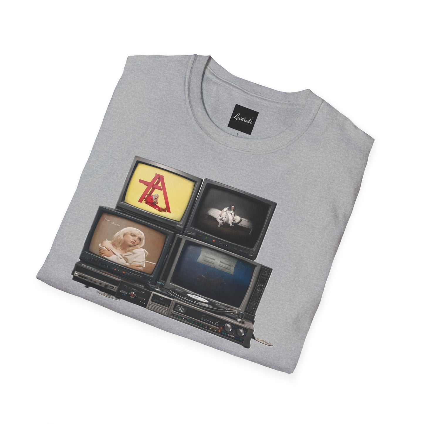 Alt Pop Retro TV Stack Collage T-Shirt