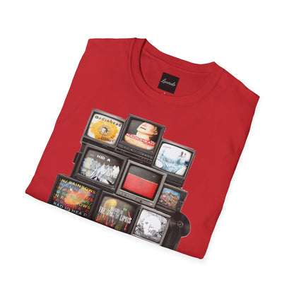 Radiohead Retro TV Stack Collage T-Shirt