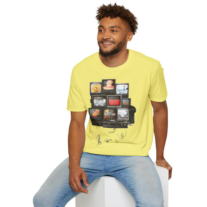 Radiohead Retro TV Stack Collage T-Shirt