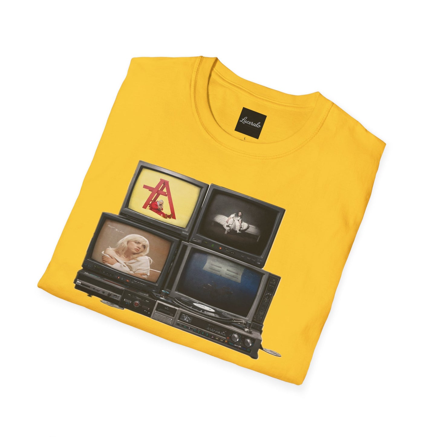 Alt Pop Retro TV Stack Collage T-Shirt