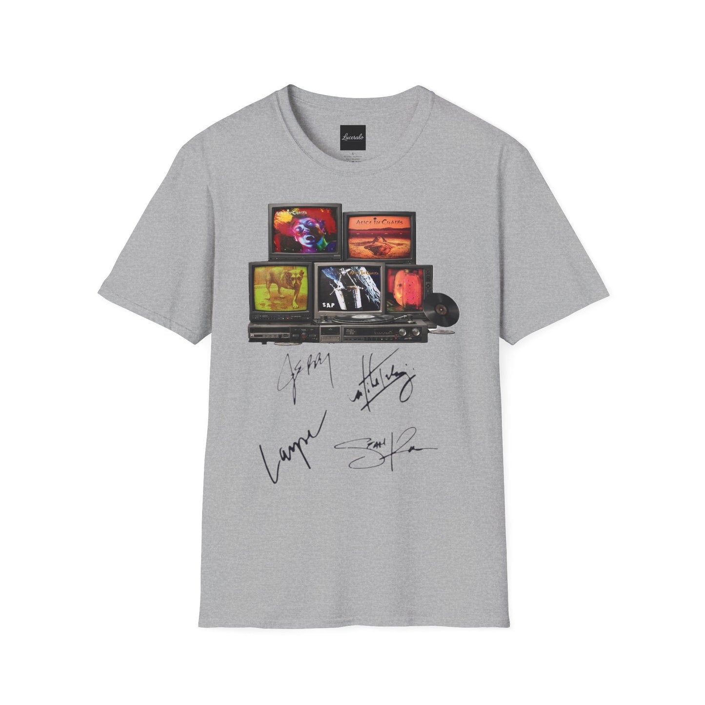 Alice in Chains Retro TV Stack Collage T-Shirt
