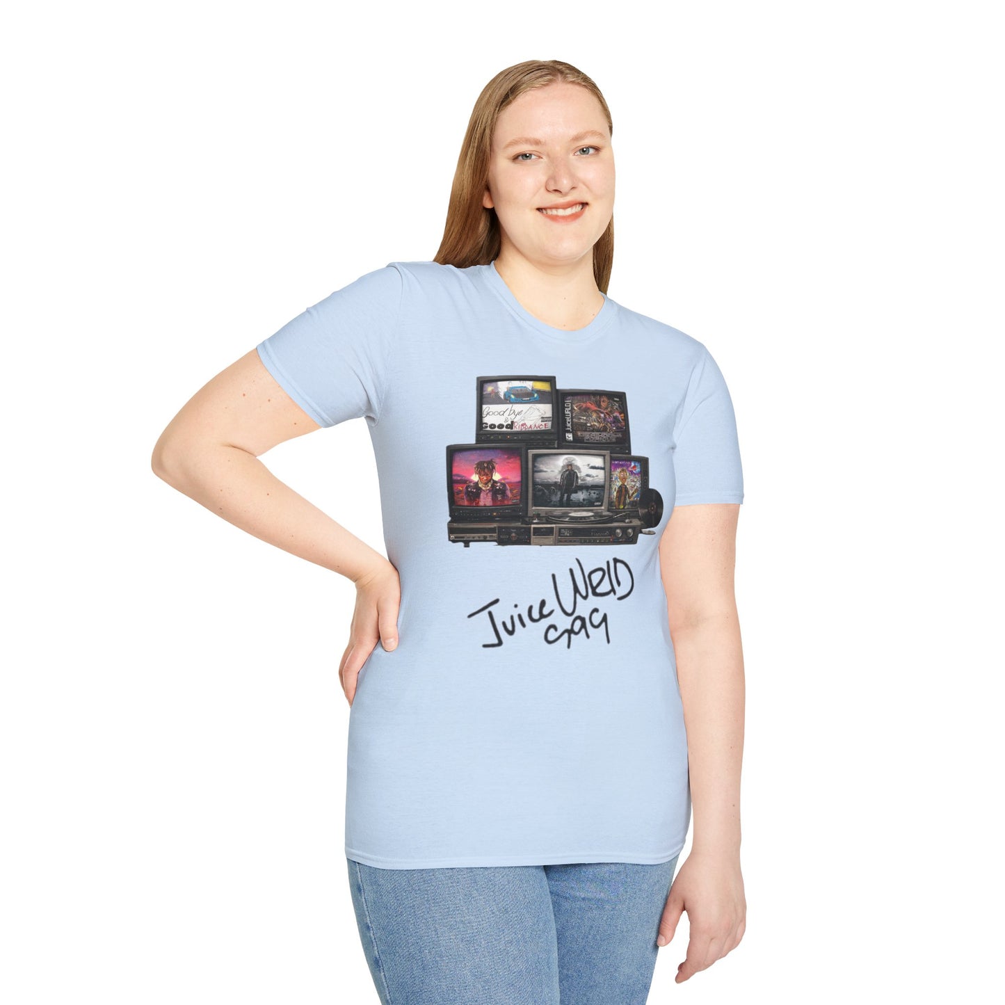 Juice Wrld Retro TV Stack Collage T-Shirt
