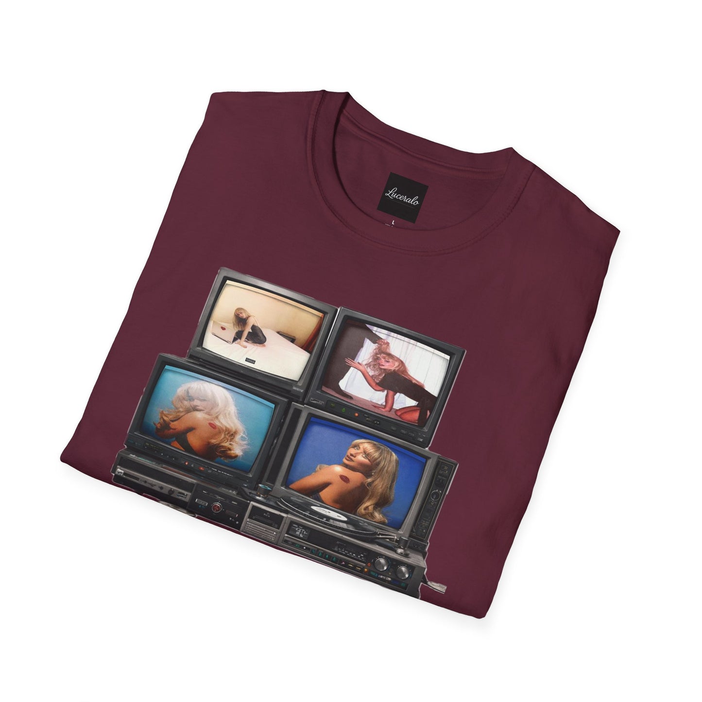 Espresso Era Retro TV Stack Collage T-Shirt