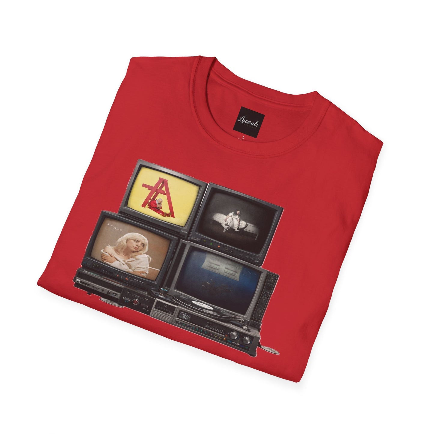 Alt Pop Retro TV Stack Collage T-Shirt