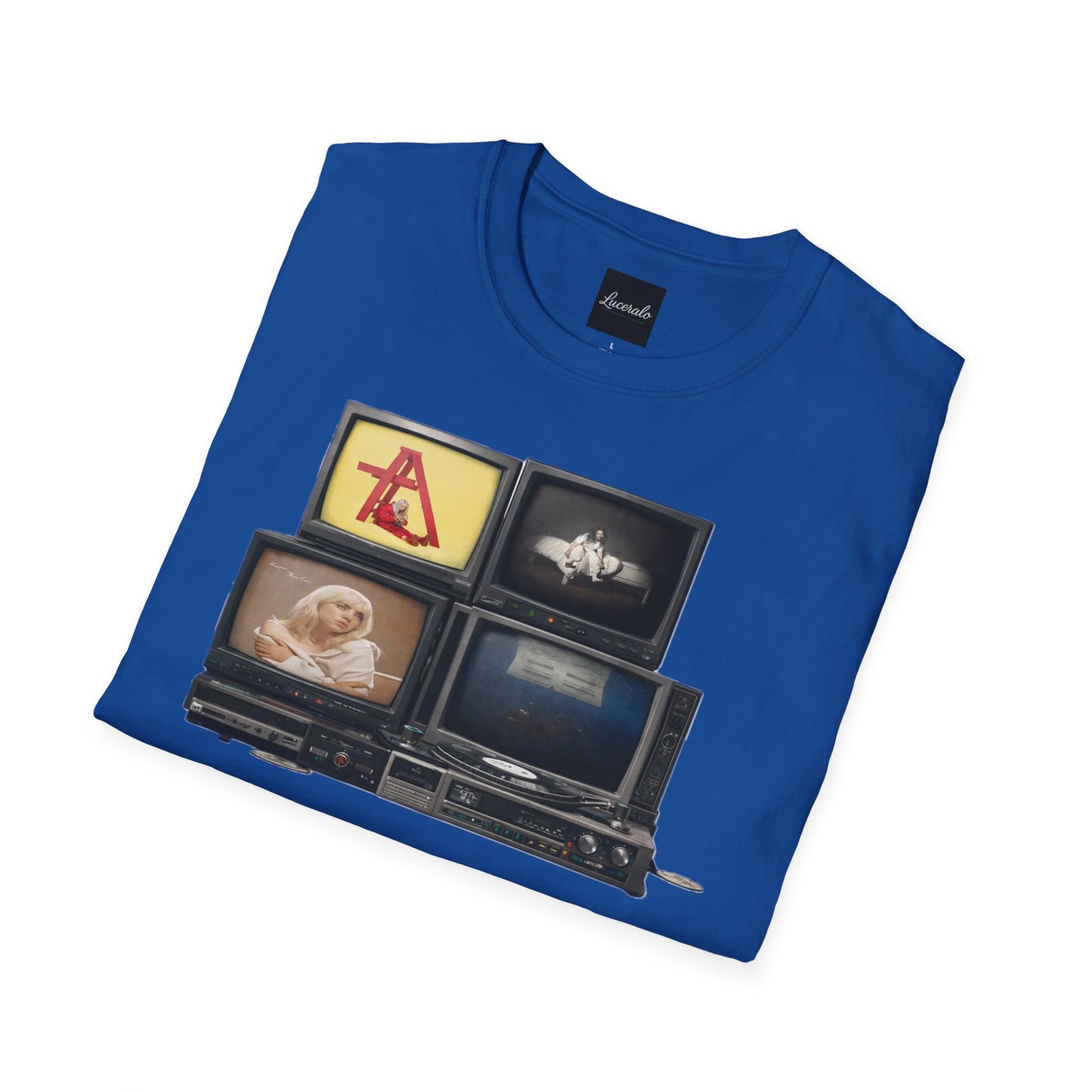 Alt Pop Retro TV Stack Collage T-Shirt