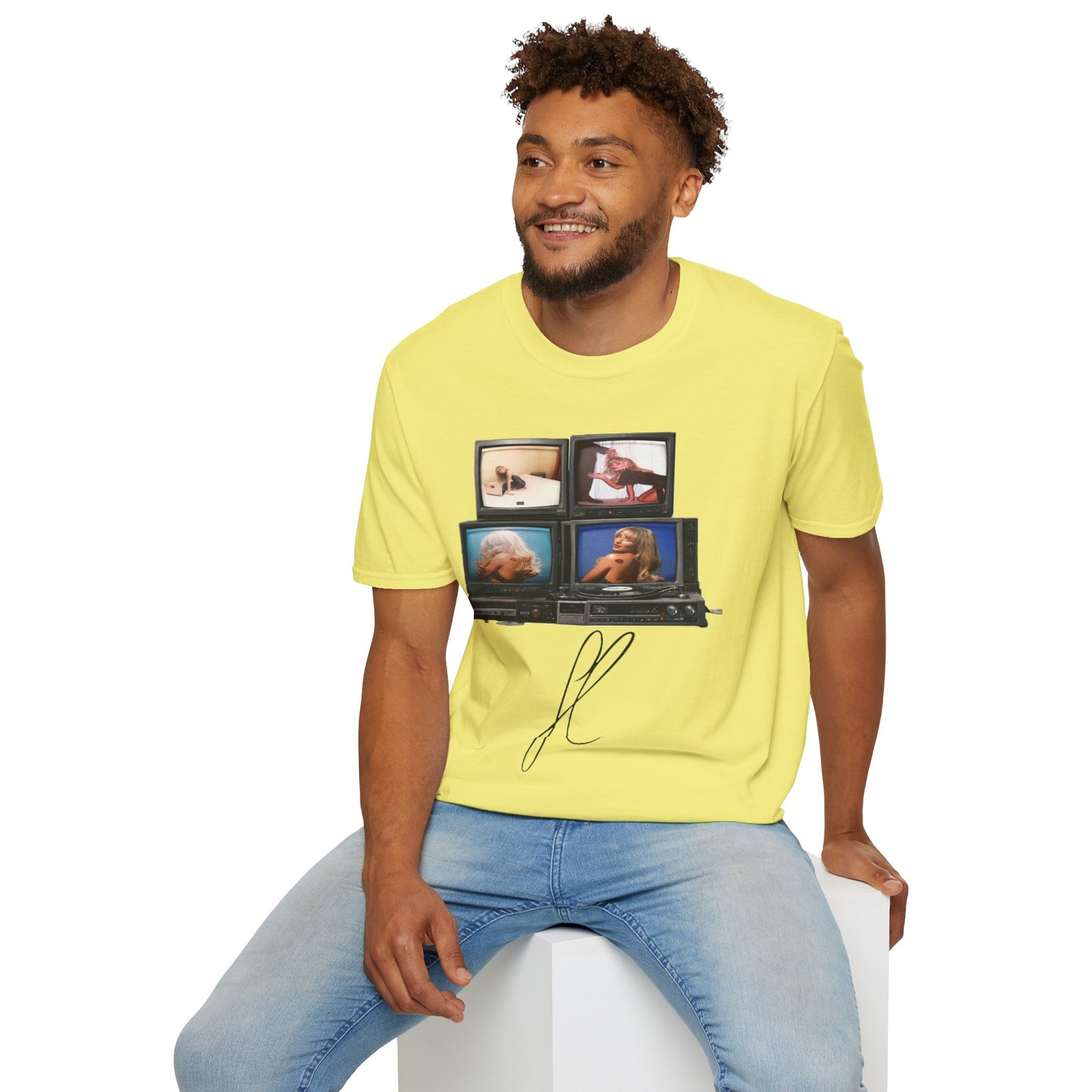 Espresso Era Retro TV Stack Collage T-Shirt