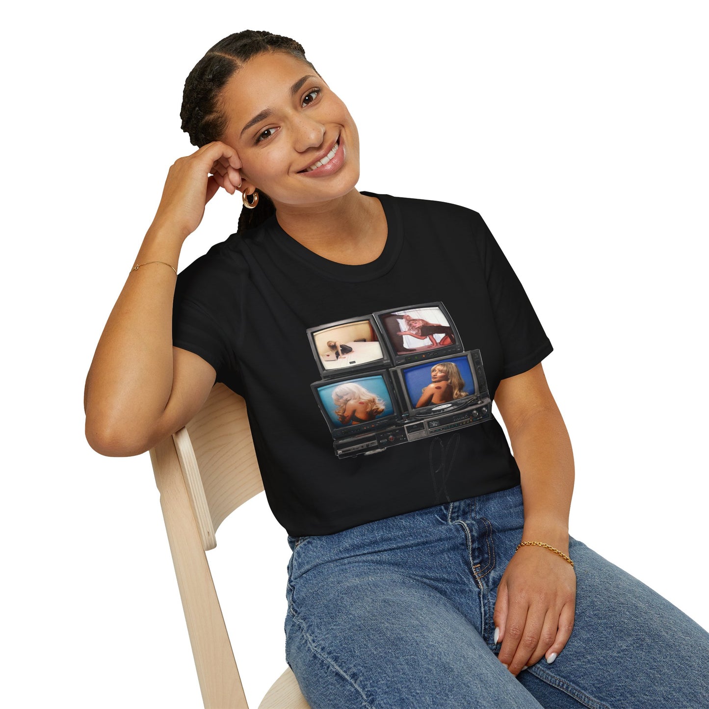 Espresso Era Retro TV Stack Collage T-Shirt