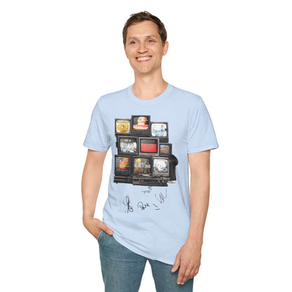 Radiohead Retro TV Stack Collage T-Shirt