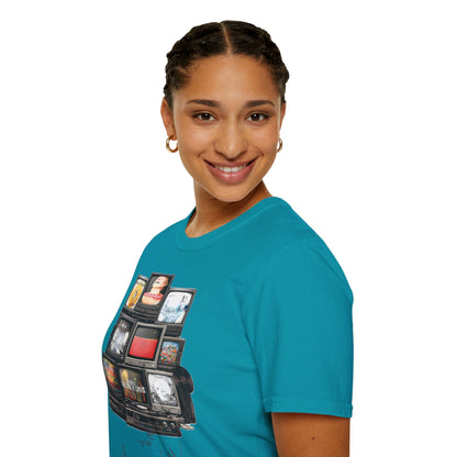 Radiohead Retro TV Stack Collage T-Shirt
